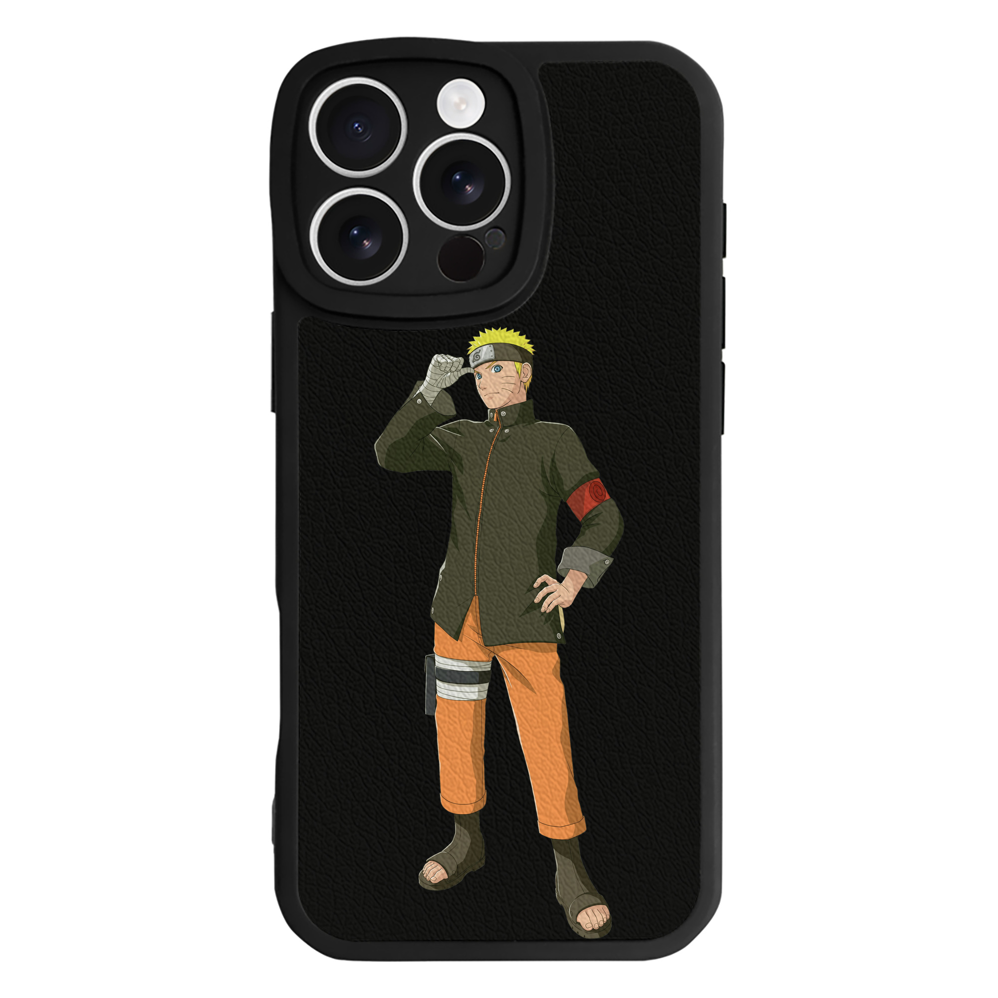 （画像用） NARUTO -ナルト- うずまき ナルト Uzumaki Naruto 【iPhone 16シリーズ対応】シリコンスマホケース（レザー調） 材質：シリコン
